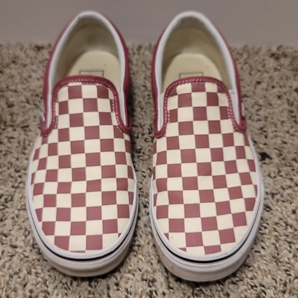 Checkered board classic slip on vans